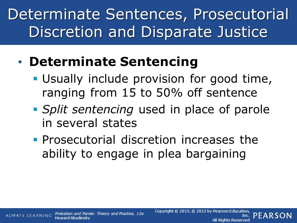 Determative vs indetermative sentencing essay
